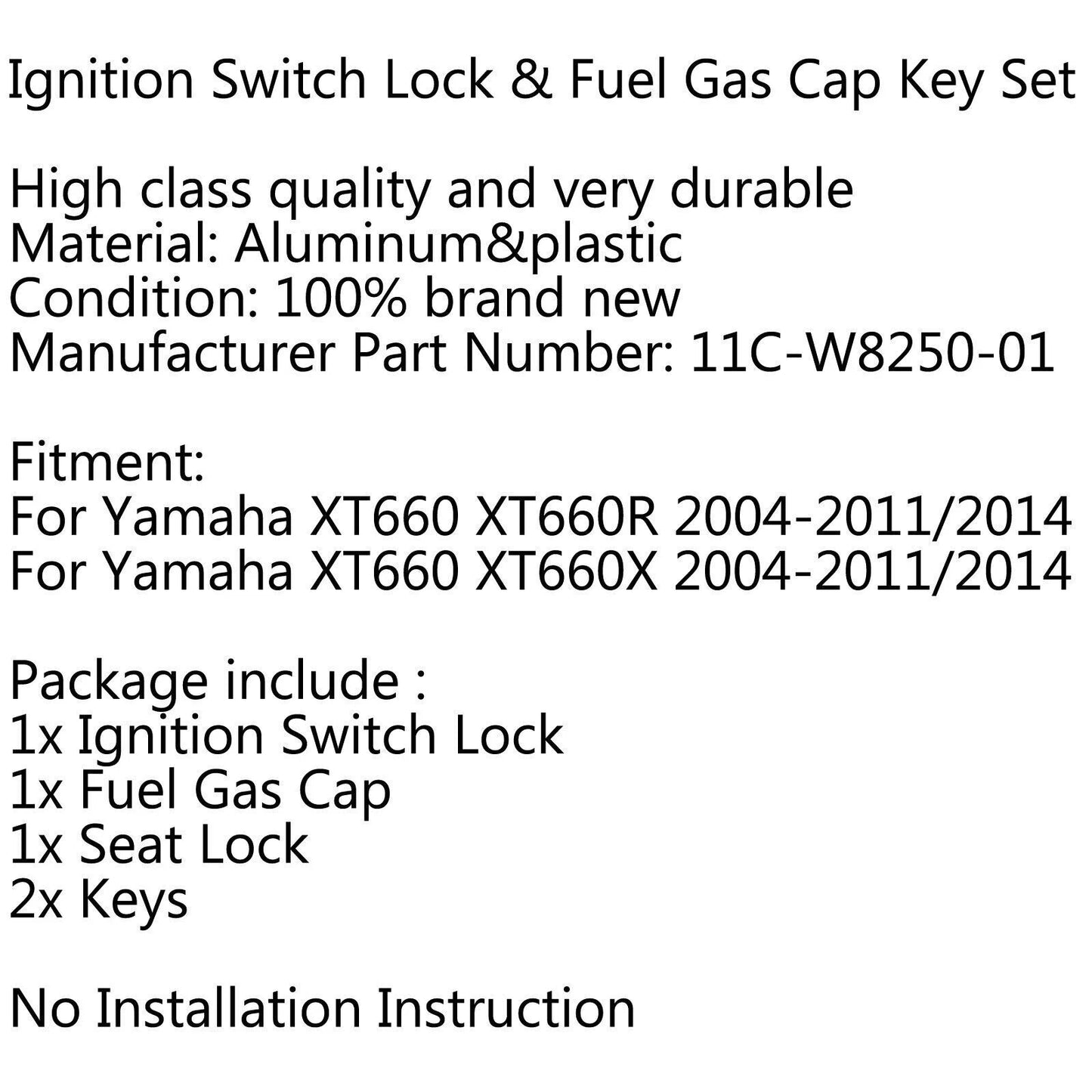 Ignition Lock Cylinder for Yamaha XT660 R/X (2004-2011)