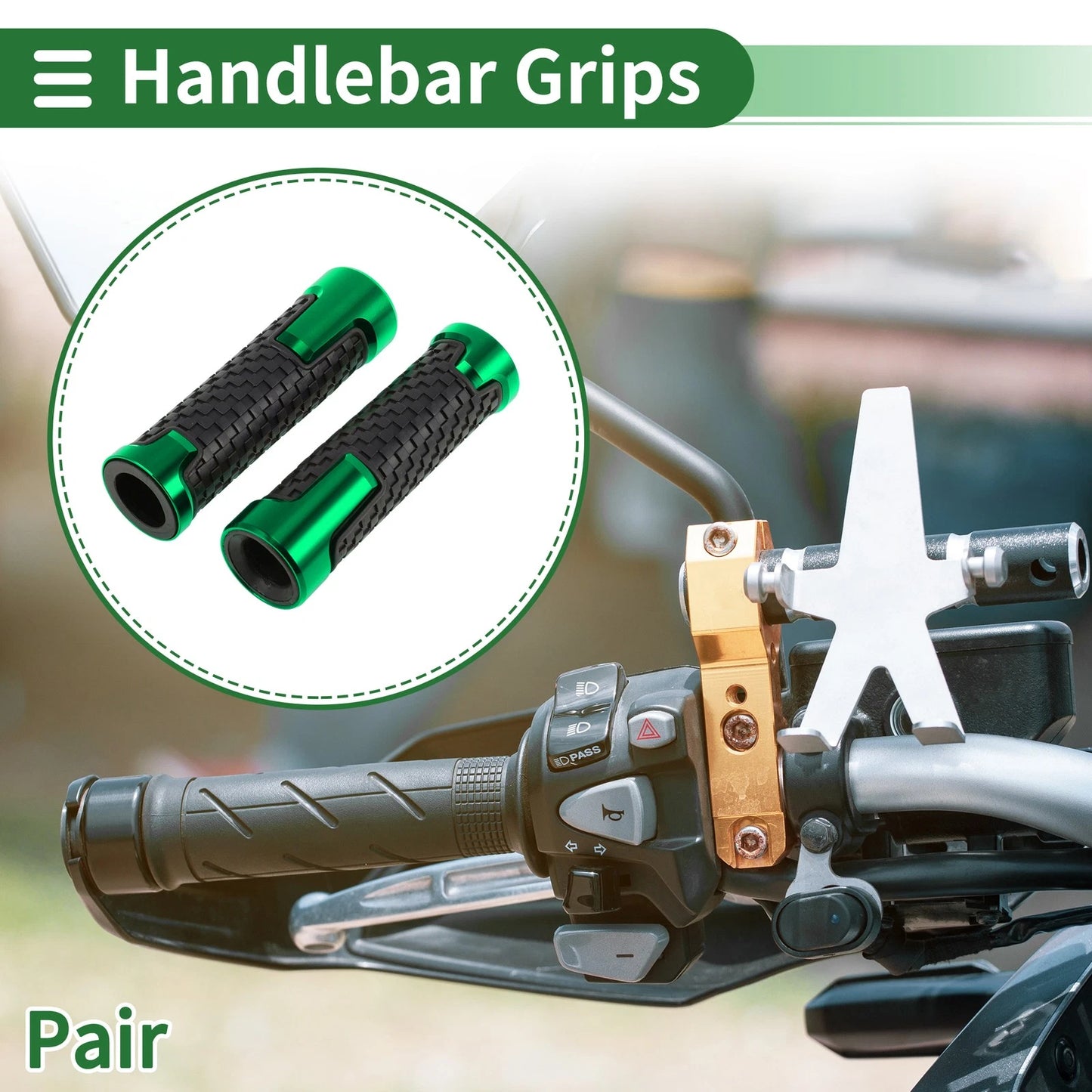 Grips Cover / 0.87x0.94 / Universal Hand Grips for Motorcycle