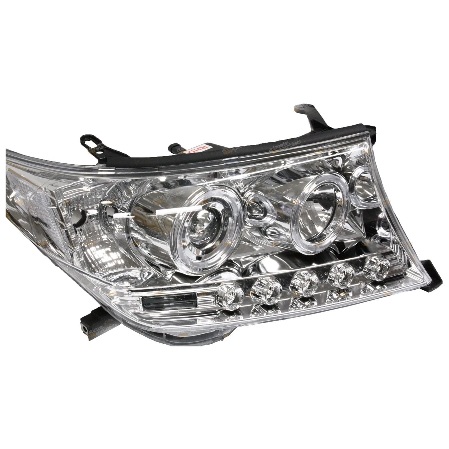 Angel-eye Projector LED Chrome Headlights for Landcruiser 200 Series(2007–2015)