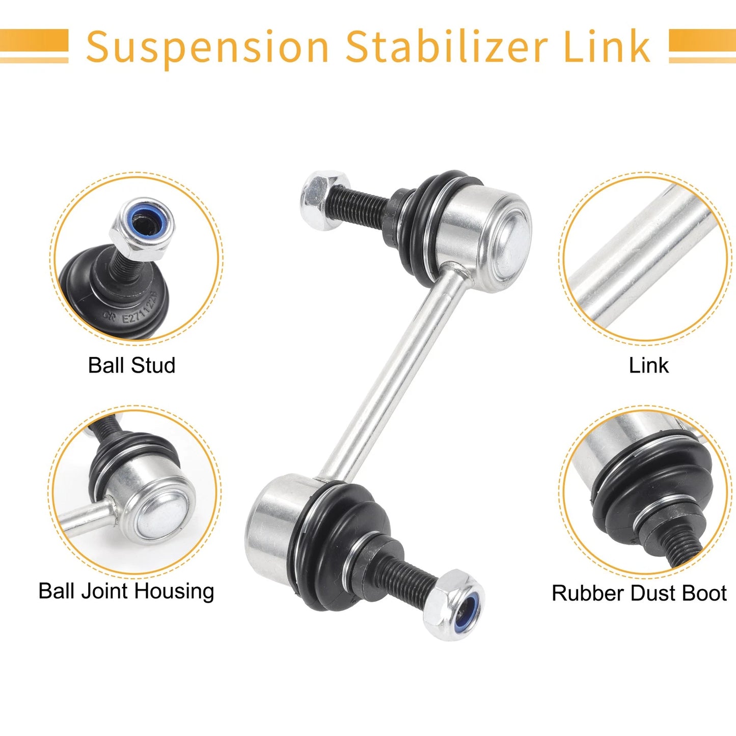 2 x Rear Stabiliser Sway Bar Links for Toyota Corolla (1988-2002)