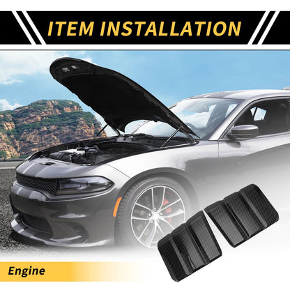 Carbon Fiber Pattern Engine Shroud Panel Set for Toyota Tundra (22–24)