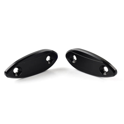 Black Motorcycle Mirror Block Off Base Plates for Kawasaki ZX6R (2009-2012)