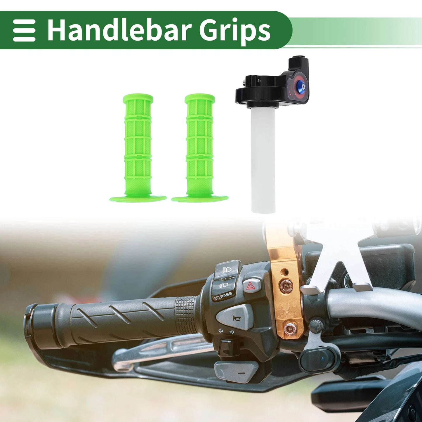 Grips / 7/8" 22mm / Handlebar Grips Rubber Light Green