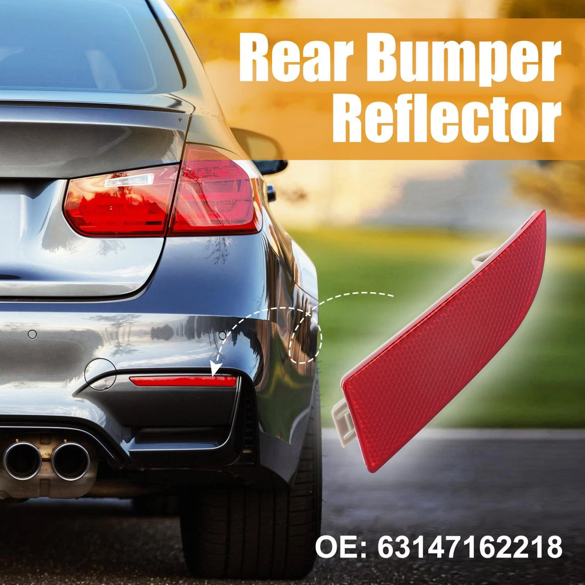 Rear Bumper Reflector Strip Cover Right Side for BMW X3 (2007 - 2010)