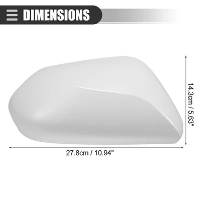 Right Side Mirror Cover Cap for Toyota Prius (2016-2019) ABS White