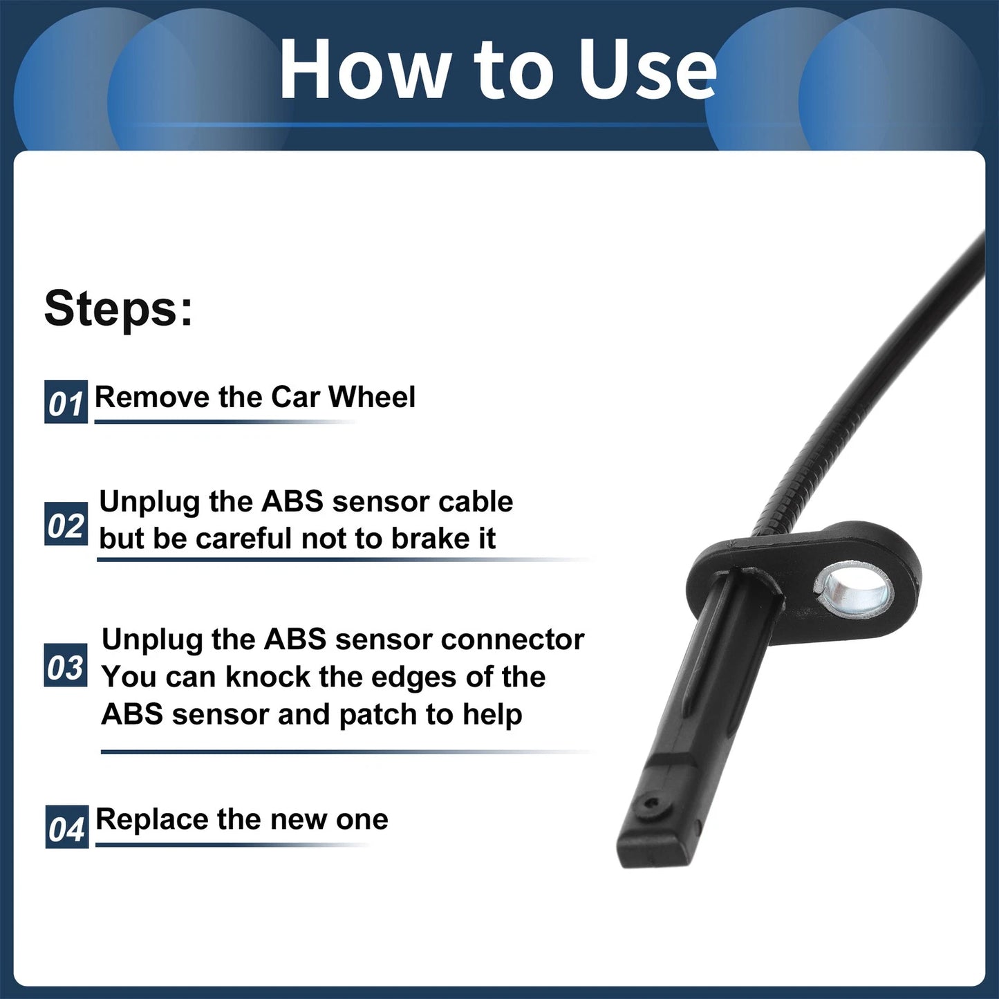 ABS Wheel Speed Sensor Front for Jeep Grand Cherokee