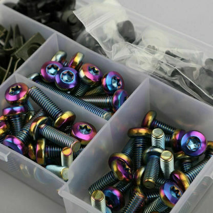 173PCS Titanium Fairing Screws & Clips Set for F2