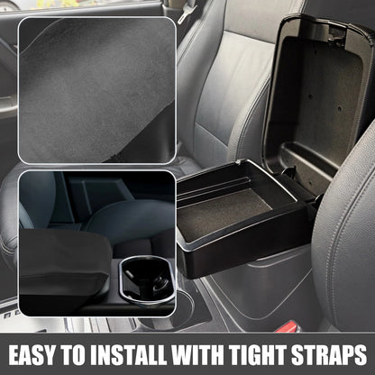 Center Console Cover for Honda Ridgeline (2006-2014) Faux Leather Black