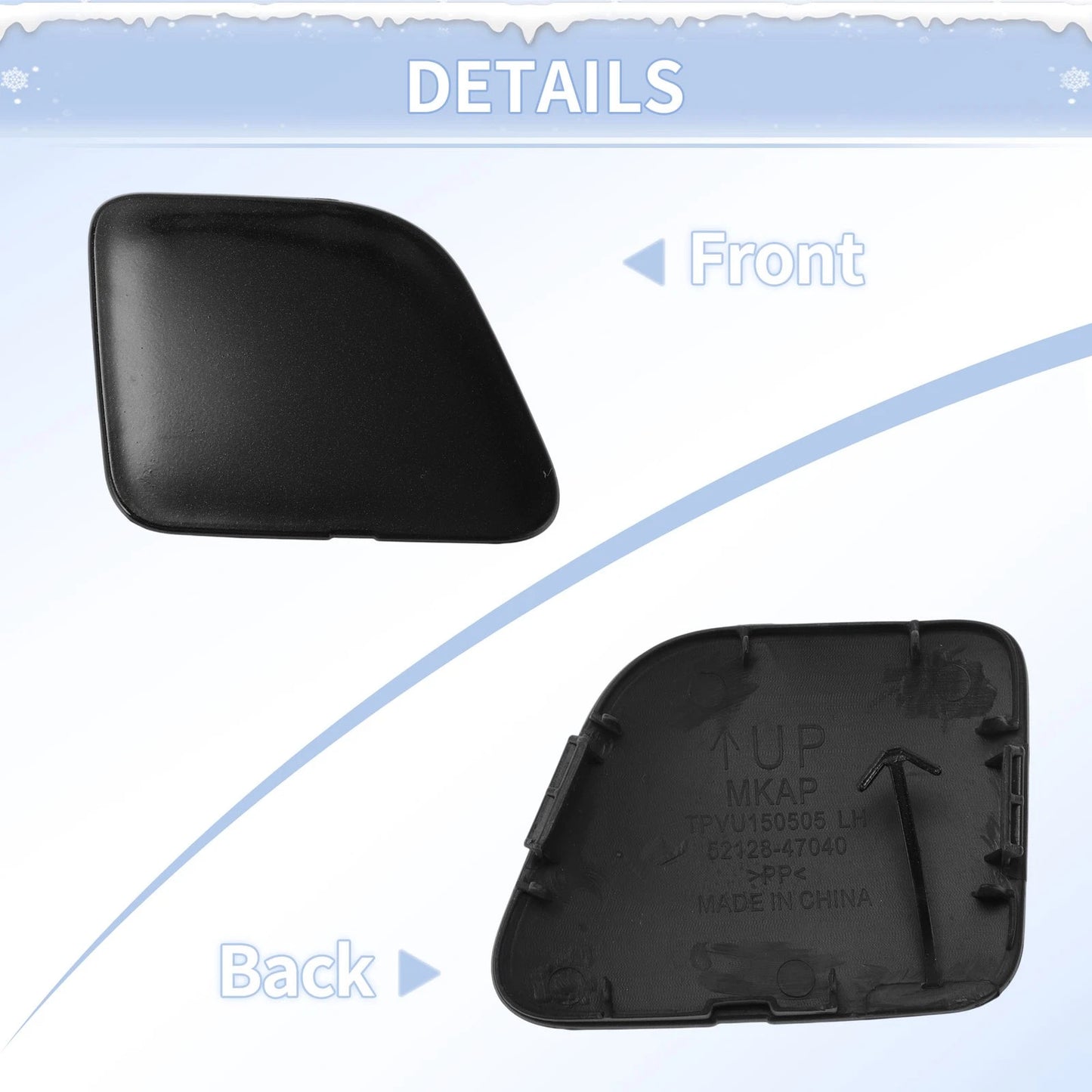 Left Front Tow Hook Cover for Toyota Yaris 2017-2019