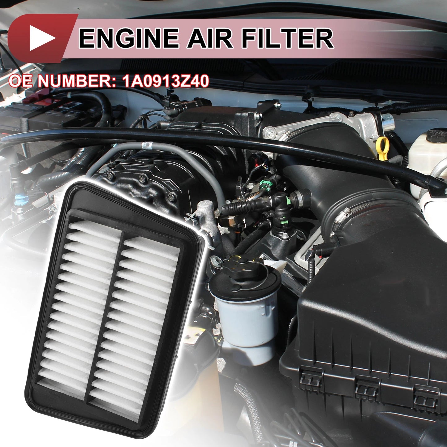 Engine Air Filter for Mazda EBD-DG64V (2002-2006) - 1 Pc Long Life
