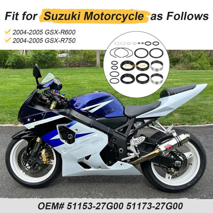 Front Fork Bushing Dust Oil Seals for Suzuki GSXR600 GSXR750 (2004–2005)