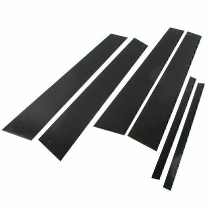 6 Pcs Car Door Trim Cover Kit Black Pillar Posts for Honda Accord (2008-2012)