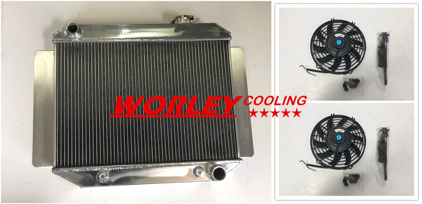 44mm Aluminium Radiator + Fan for Holden Kingwood HG HT HK HQ HJ HX V8 (1968-1980)