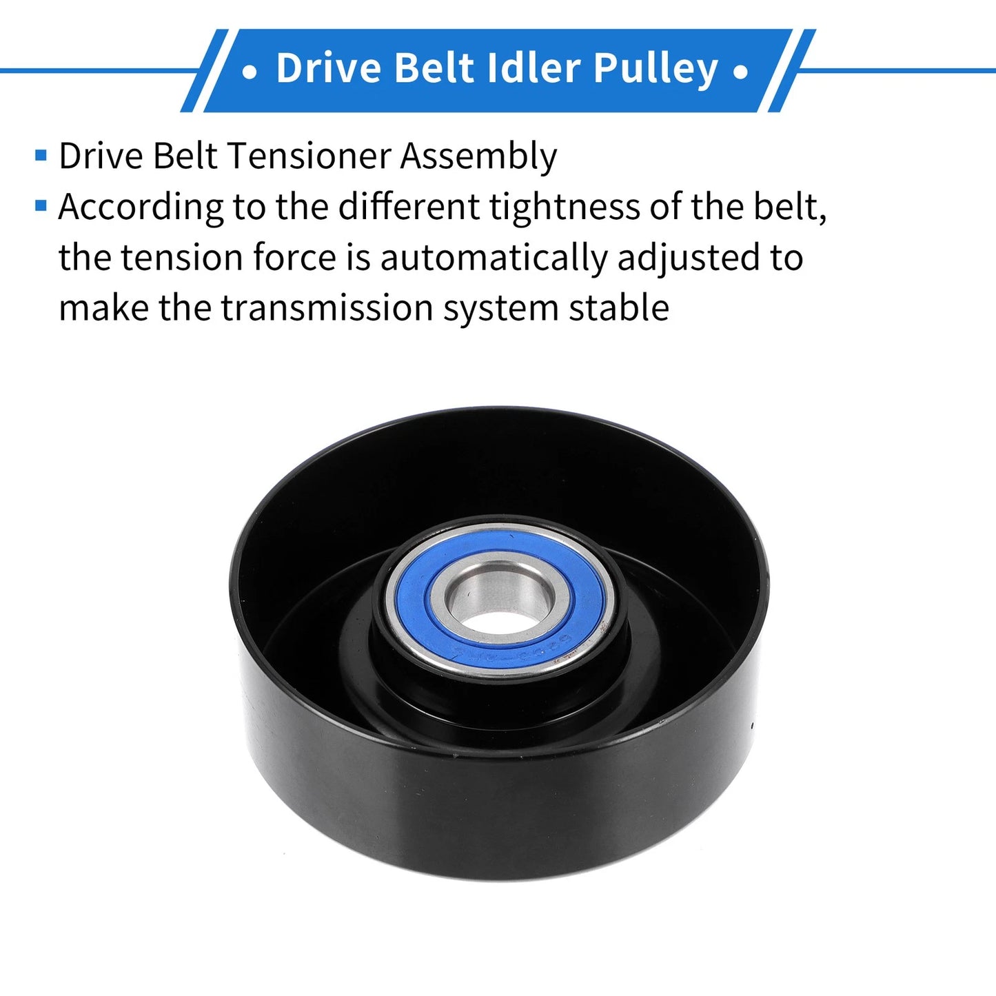 Drive Belt Idler Pulley for Ford F-250 F-350 E-250 (2002-2014) 1 Pc