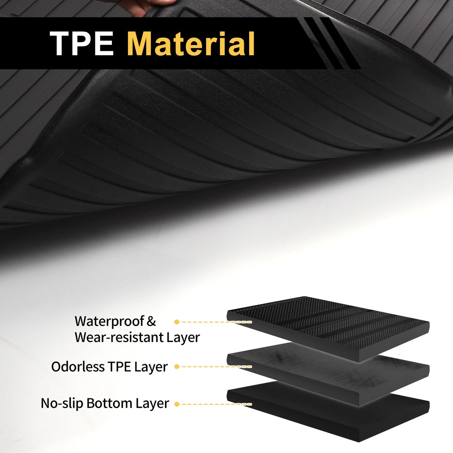 Cargo Liner Rear Trunk Mat for Chevrolet Tahoe, GMC Yukon (2015-2020)