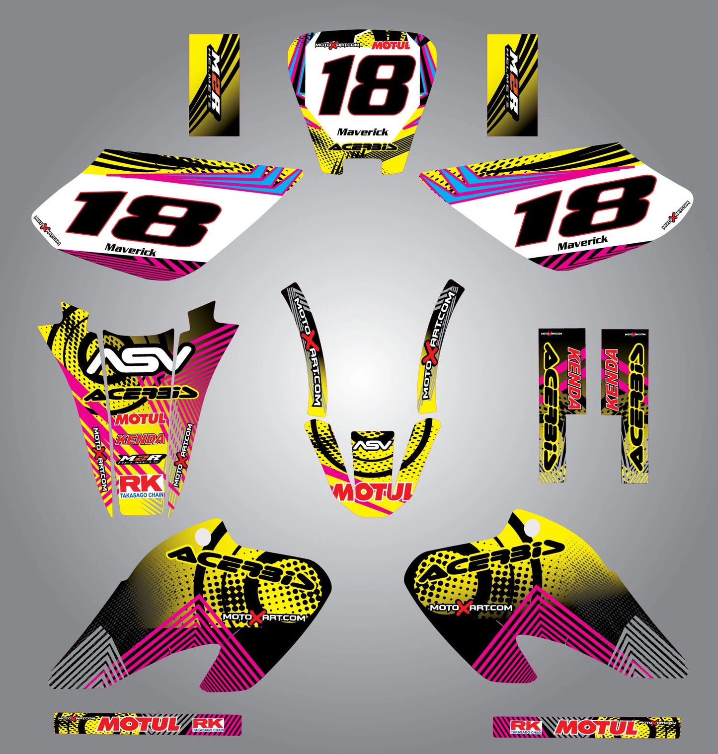 Custom Graphic Kit for Honda XR 80 XR 100 (2001-2003) Decals