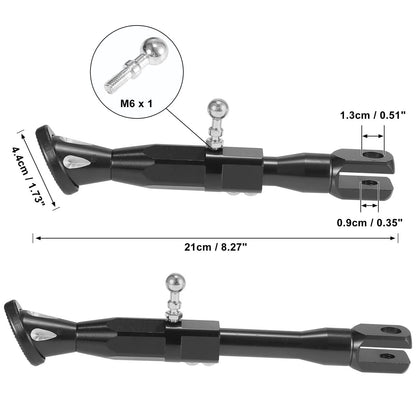 Kickstand Side Support Stand CNC Aluminum Alloy Black for Motorcycle