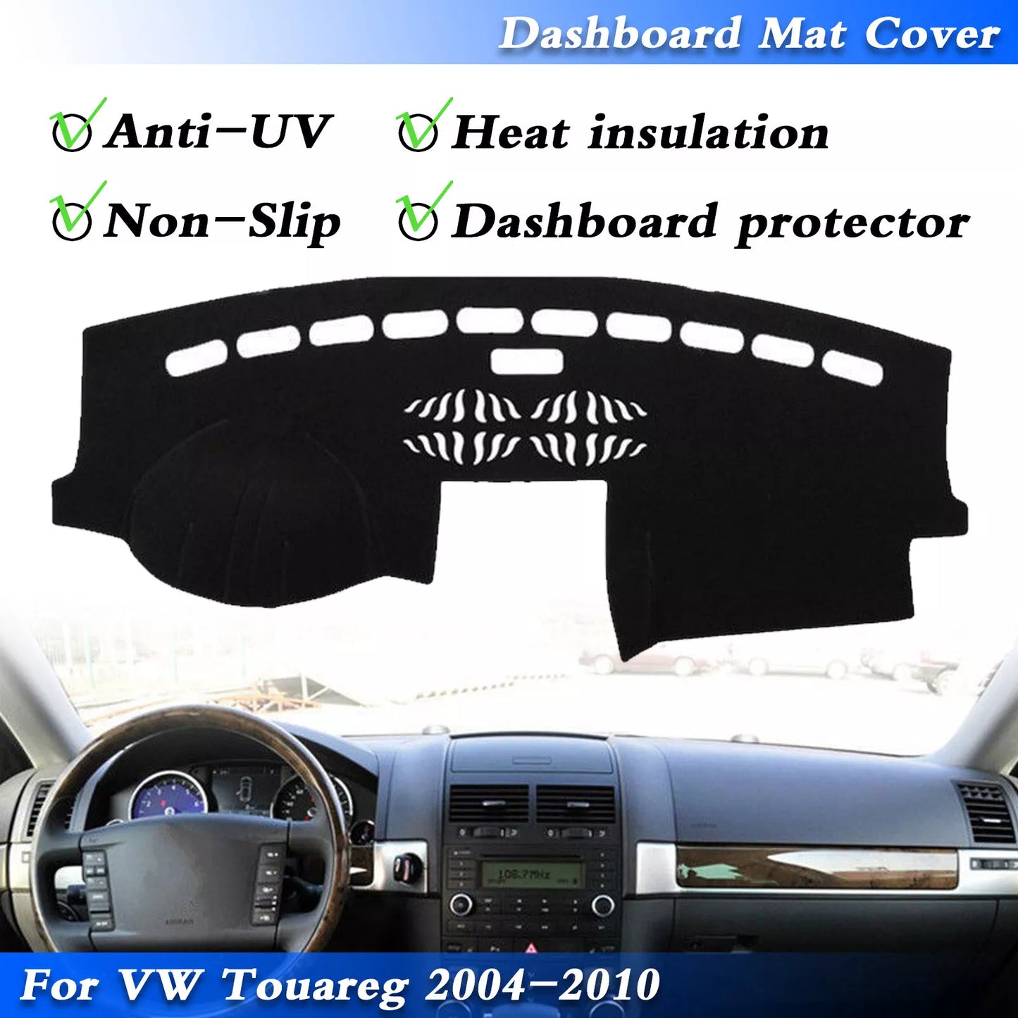 Dashmat for VW Touareg 2004-2010 Dashboard Cover Sun Visor Pad