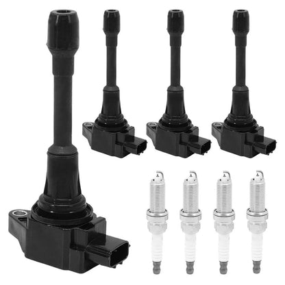 Ignition Coil & Spark Plug Set for Nissan Altima, Cube, NP300 (2002-2023)