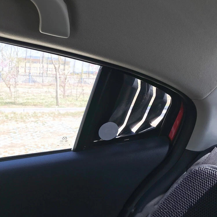 2X Matte Black Side Window Louver Cover Side Trim for Mazda 3 Axela (2014–2018)