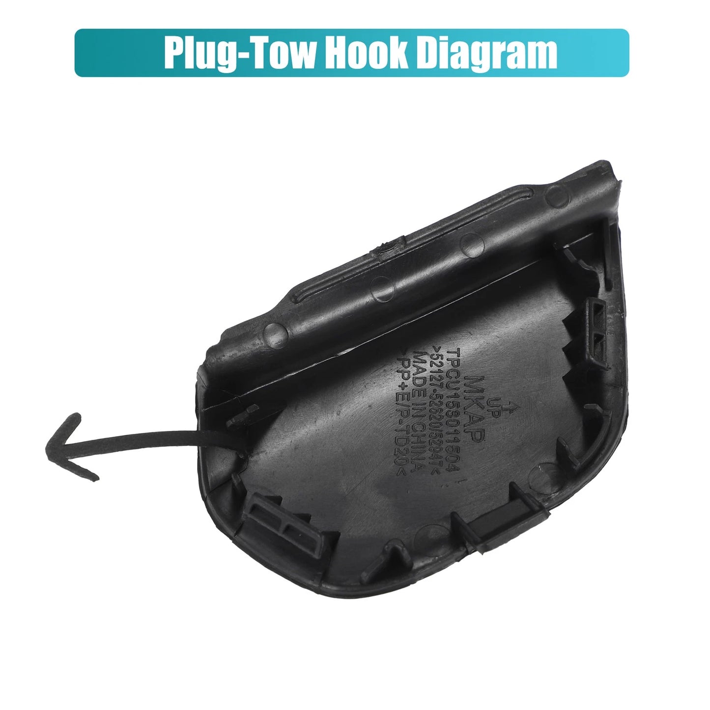 Front Right Bumper Tow Hook Cover for Toyota Prius C (2012-2015)