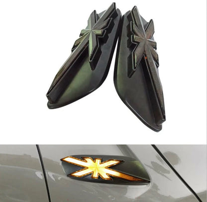 Union Jack Smoked LED Side Marker Signal Light Lamp For MINI Cooper F55 F56 F57