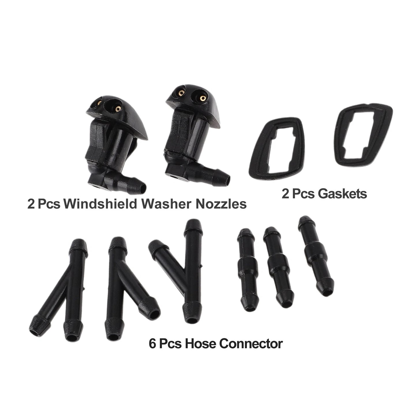 3 x Washer Nozzle w/ Hose Connector for Toyota