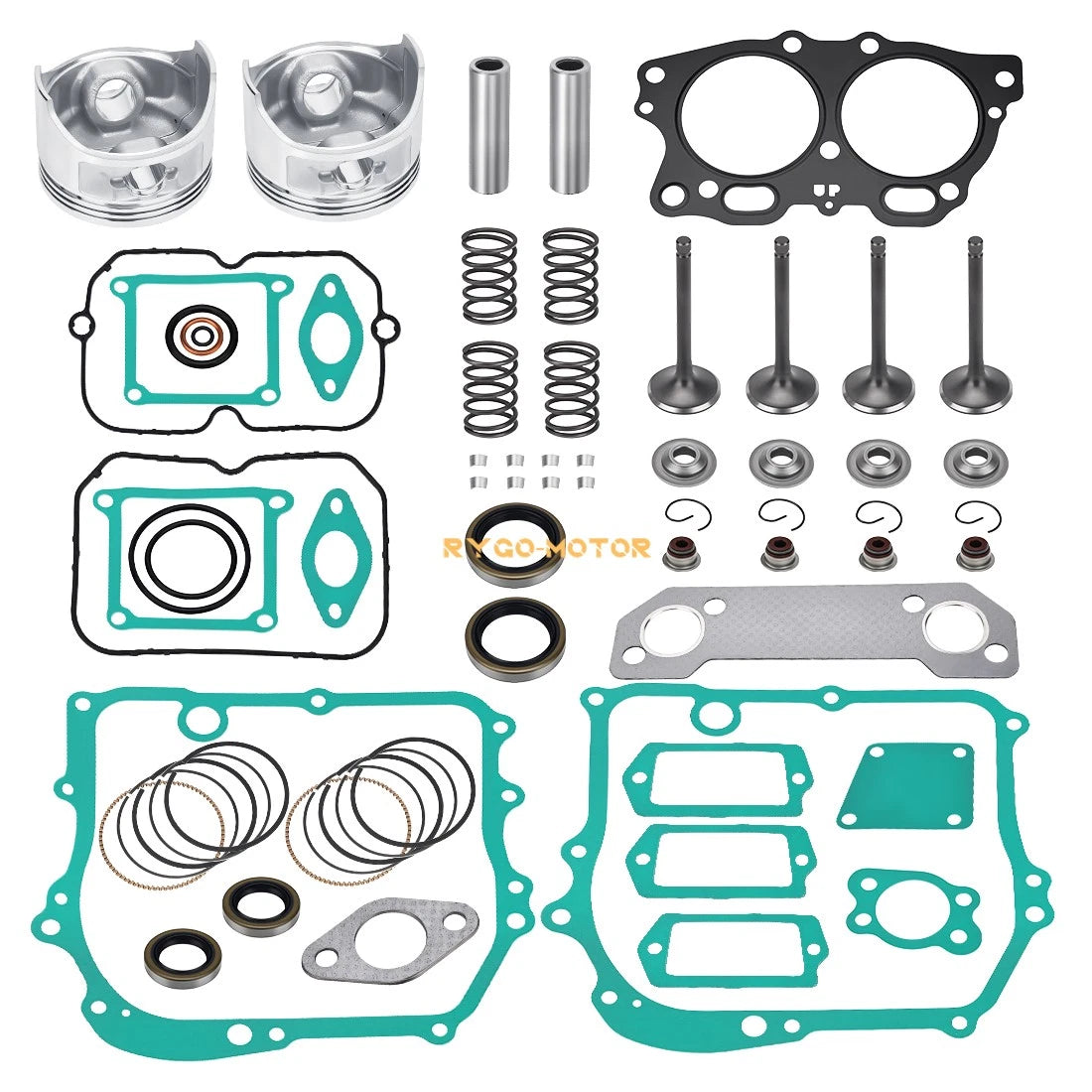 Engine Piston Intake Exhaust Valve Gasket for EZGO 350cc EH35C (1996–2002)