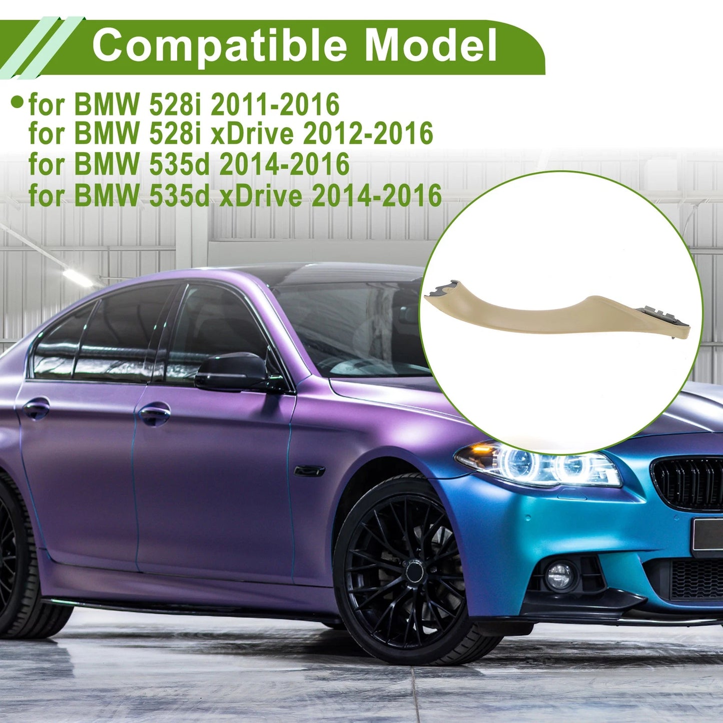 Door Panel Handle Trim Cover for BMW 528i (2011-2016)