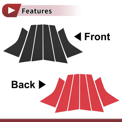 Door Pillar Window Trim for Volvo V40 2013-2019 Black (Front & Rear, Left & Right)