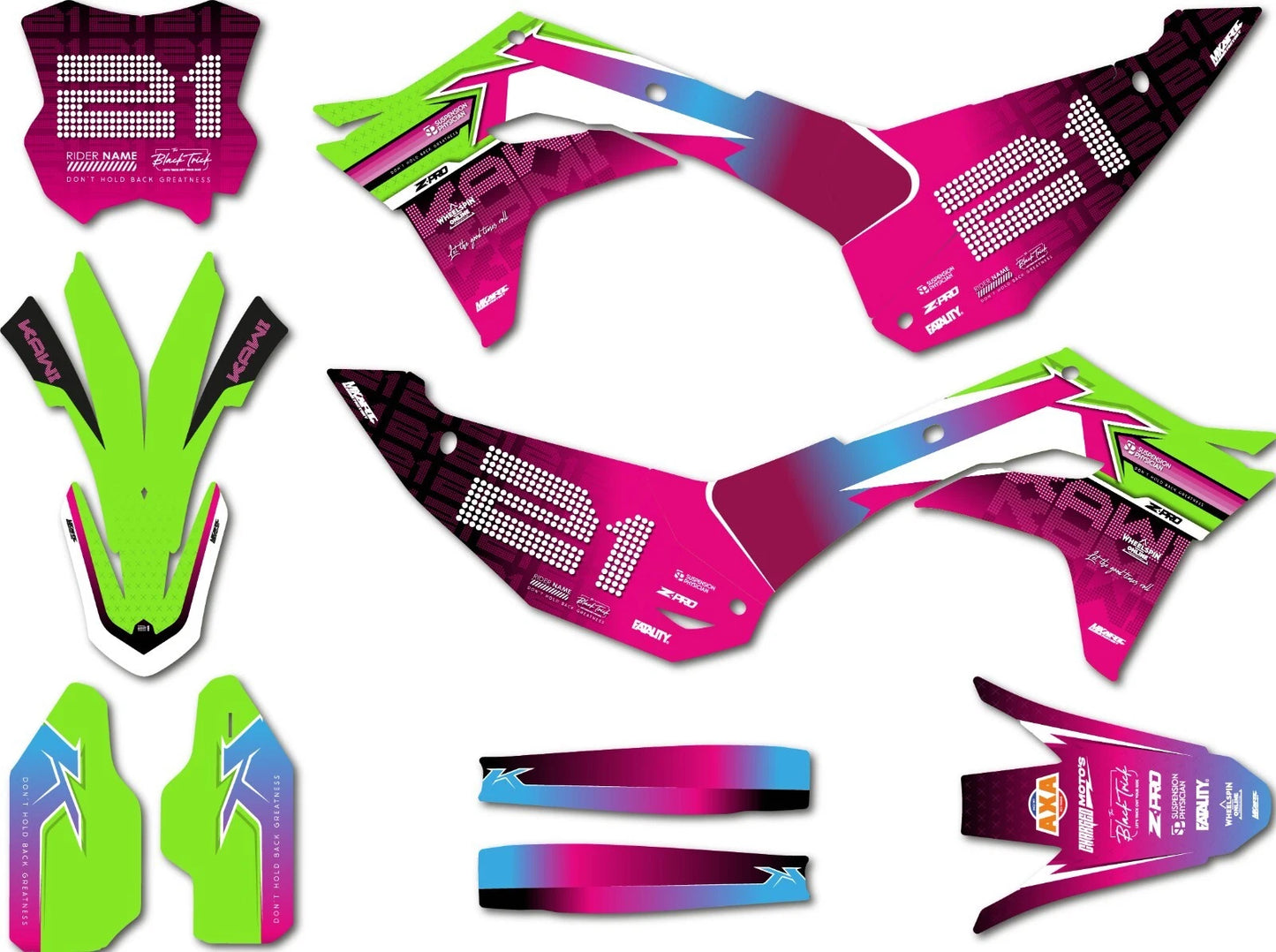 Full Graphics Kit Decals for KXF 450 (2024)