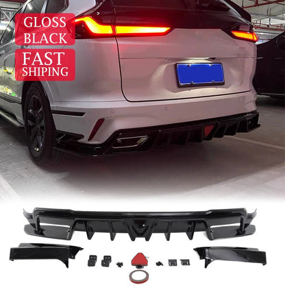 Gloss Black Rear Diffuser Lip with LED for 2023-2025 Honda CR-V Hybrid