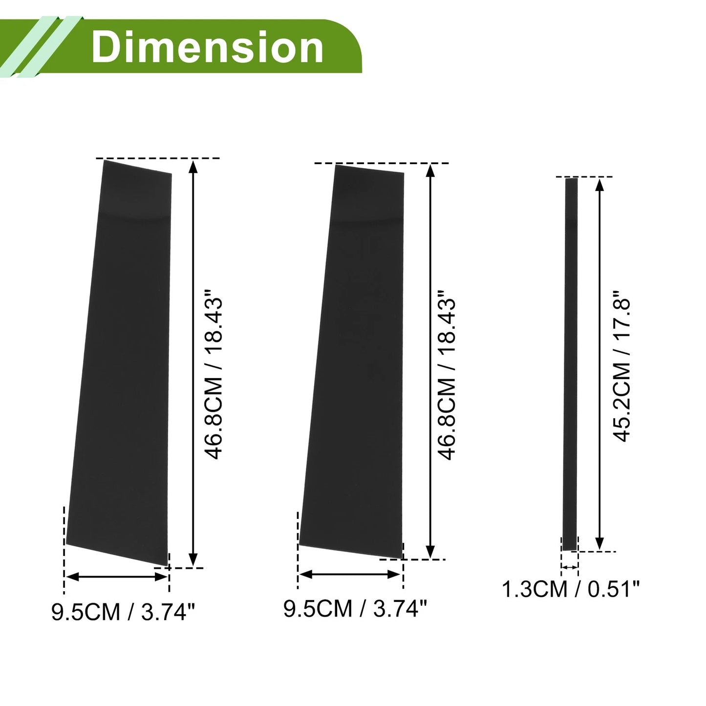 6 x Pillar Window Trim Black for Chevy Suburban (2015-2020)