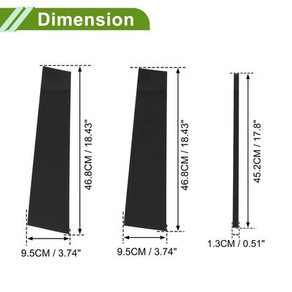 6 x Pillar Window Trim Black for Chevy Suburban (2015-2020)