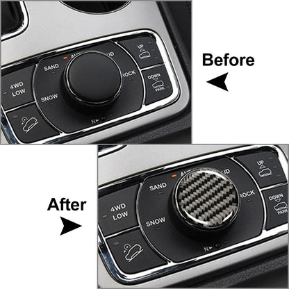 Red Central Console Knob Button Cover Trim for Jeep Grand Cherokee (2011-2022)