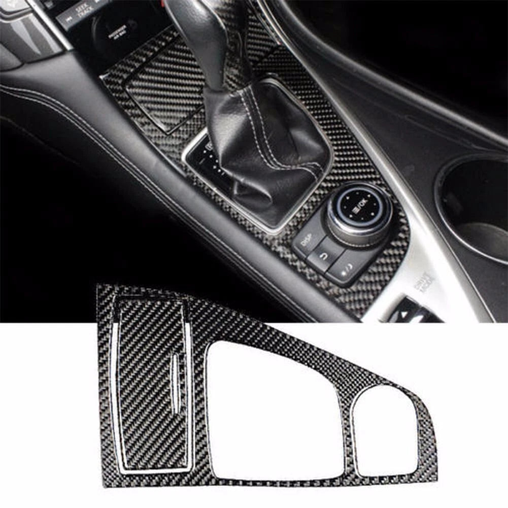 Carbon Fiber Console Gear Shift Cover Trim for Infiniti Q50 Q60 (2014–19)