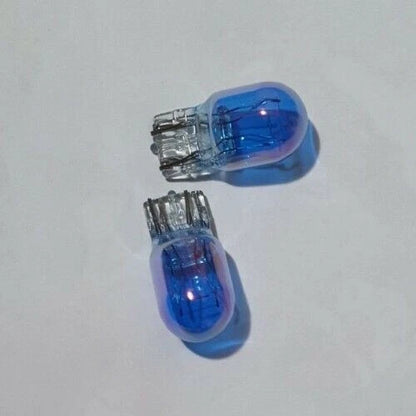 T20 2 x Bluish Silver HID Globe Bulb 6000K 7443 12V 21W/5W