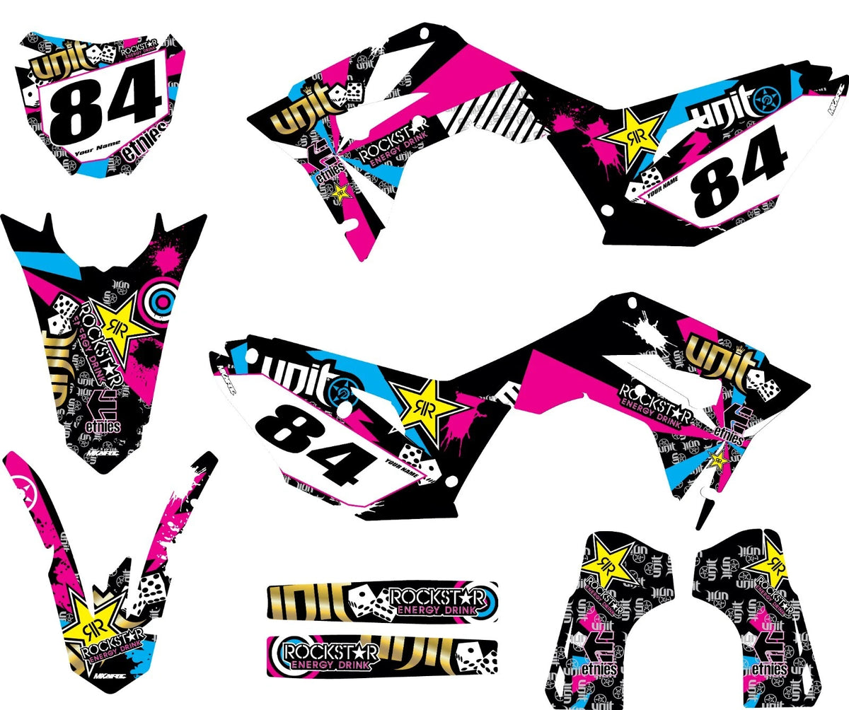 Rush Style Sticker Kit for Honda CRF250 Dirt Bike Graphics (2018-2020)