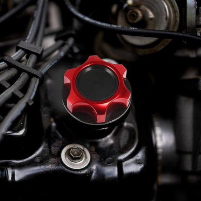 Red Aluminum Alloy Gas Engine Oil Filler Cap Cover for Toyota Camry (2007-2011)