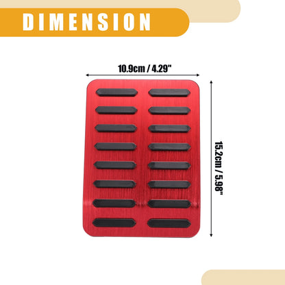 Car Foot Rest Pedal Cover for Ford F-150 (2015-2023) - Black Red Pedal Pad
