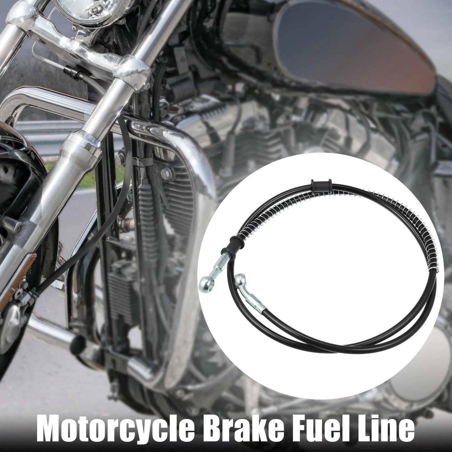 Fitting Ends / 130cm / Braided Brake Clutch Oil Hose for Motorcycle