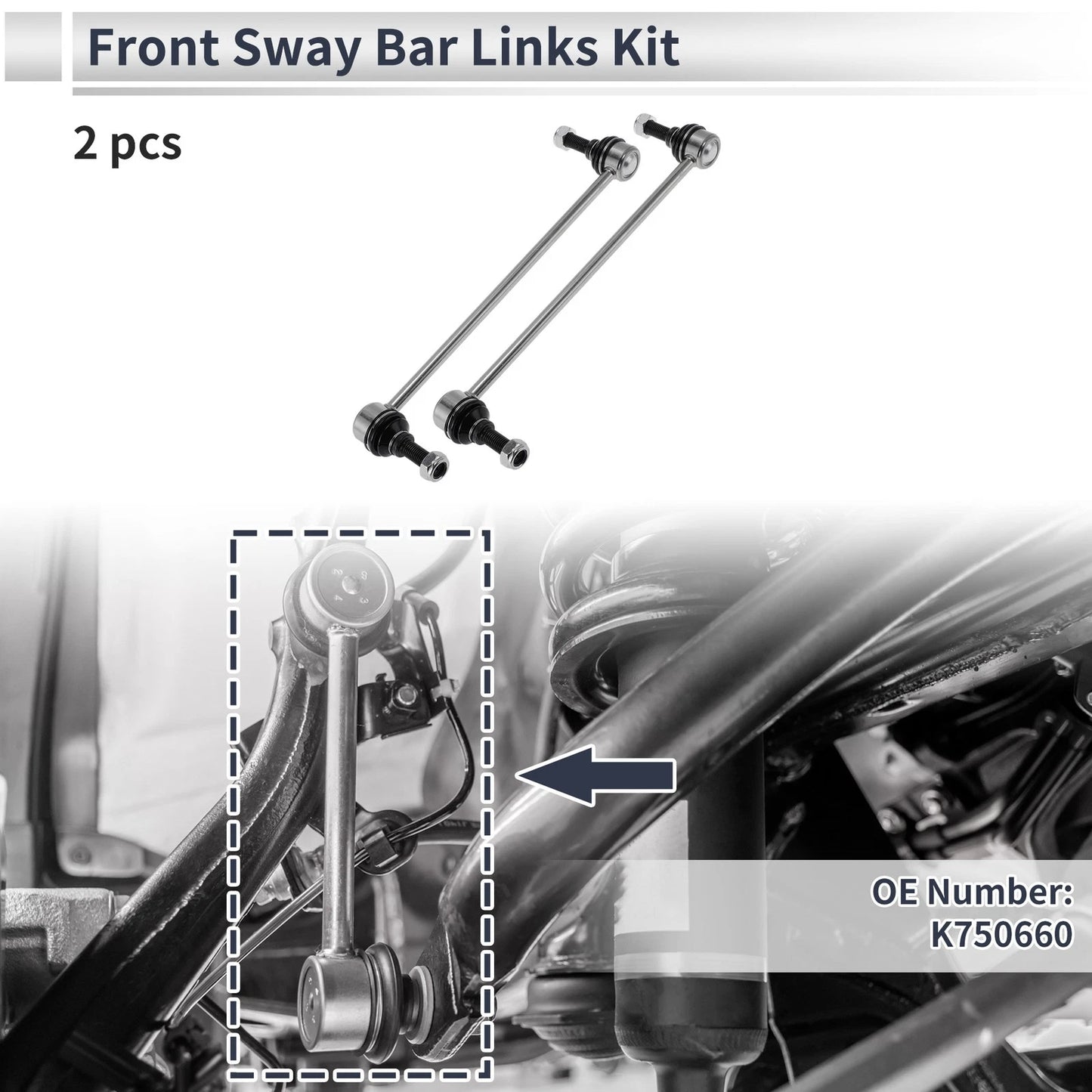 2 x Front Stabilizer Bar Links for Buick LaCrosse (2005–2019)