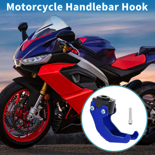 Handlebar Hook / Helmet Claw Shaped Aluminum Alloy Blue for Motorcycle