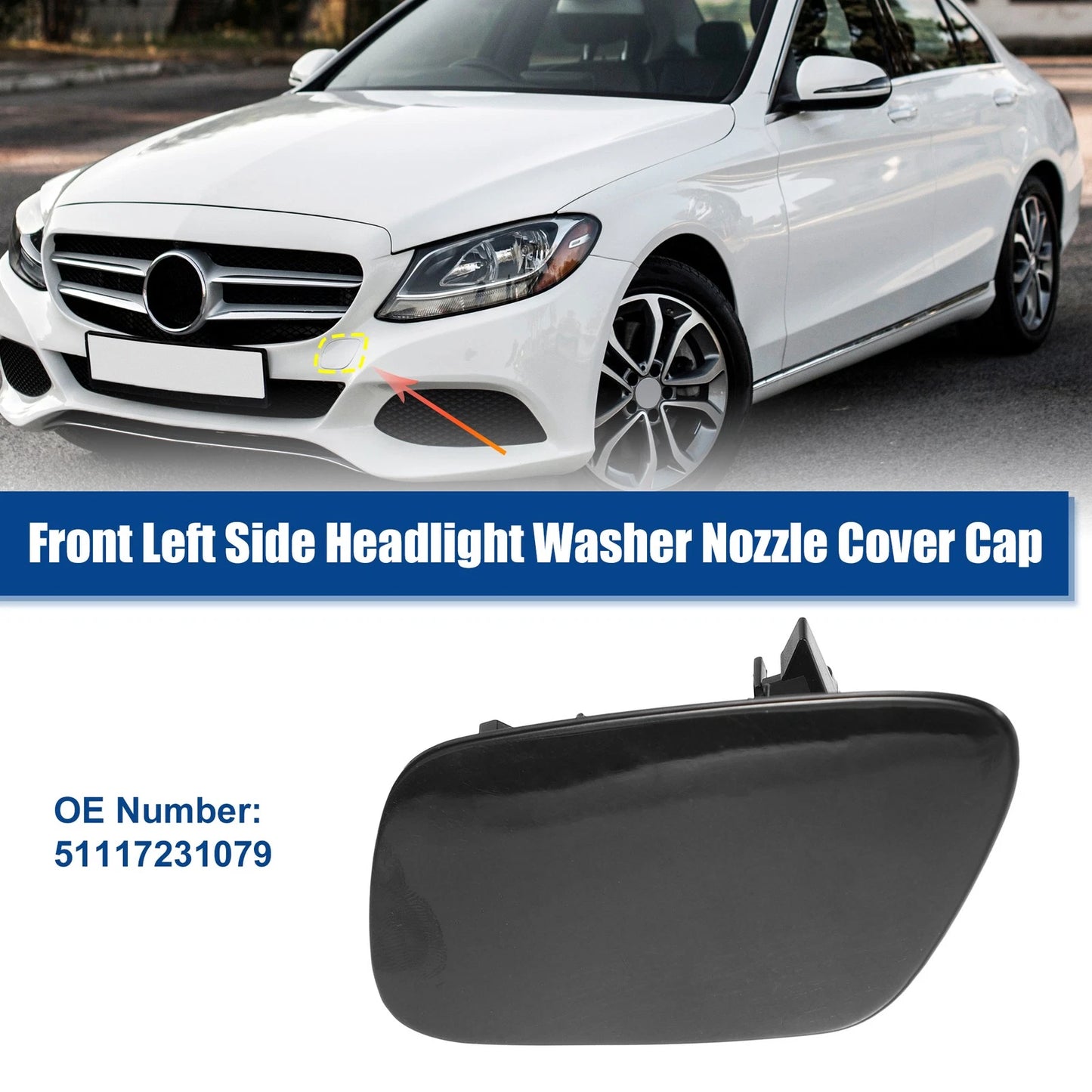 Front Left Headlight Washer Nozzle Cover for BMW Z4 E89 (2009-2016)