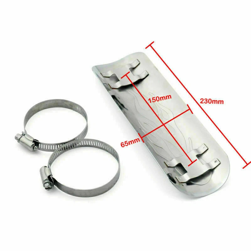 Chrome Guard Exhaust Pipe Heat Shield Cover for Harley Dyna (2006-2017)