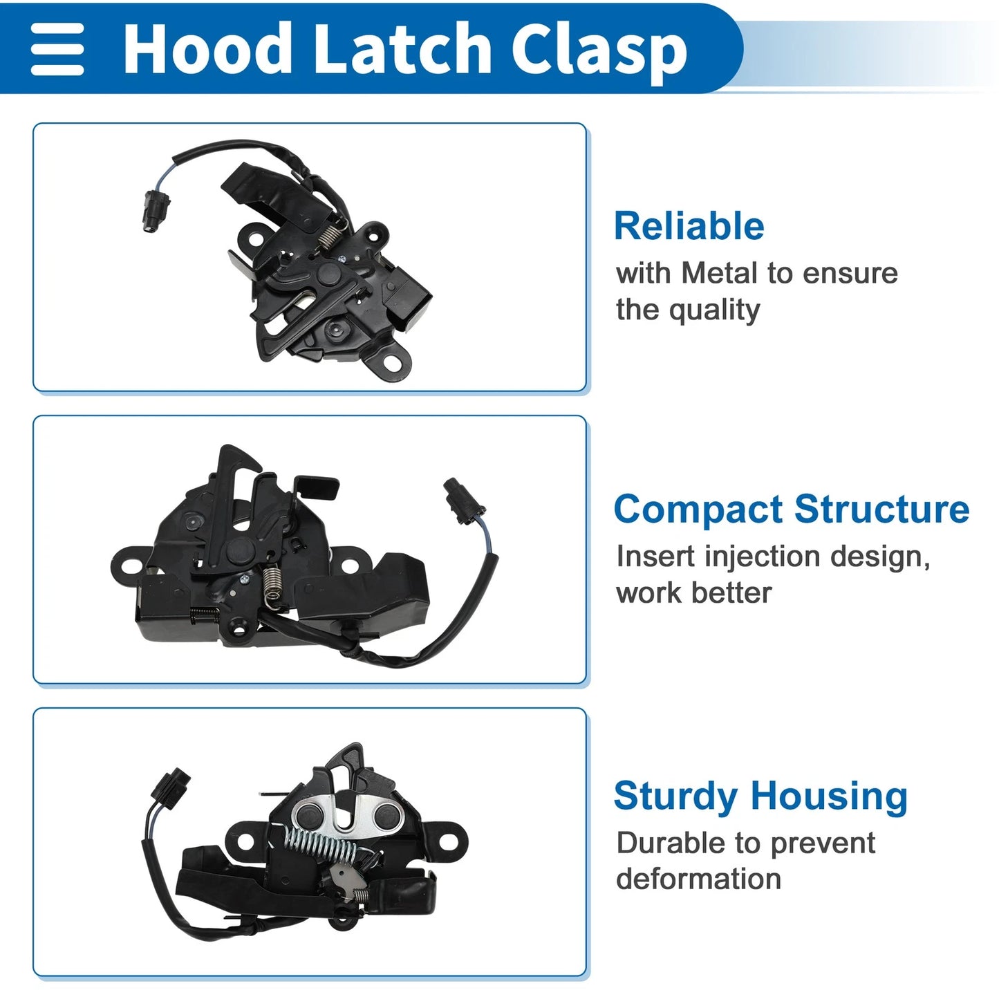 Hood Latch Assembly for Toyota Sienna (2011-2020) 1 Pcs