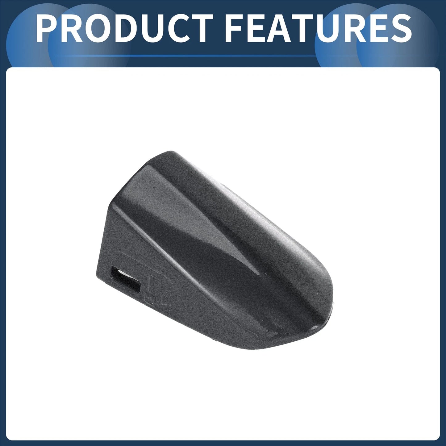Front Left Door Handle Cover for Ford Mustang (2015-2020) ABS Gray 1 Pc