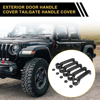 Set of 2 Door Handle Bowl Covers for Jeep Wrangler JK JKU (2007-2015) Glossy Black