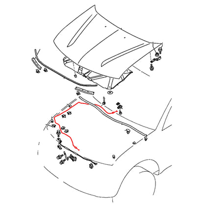 Bonnet Release Cable for Mitsubishi Triton L200 2005-2014