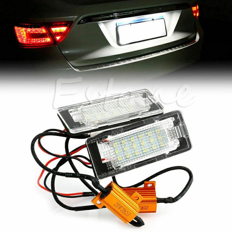 18 LED License Plate Lights for VW Touran, Touareg, Polo, Jetta (2011-2012) 2 x